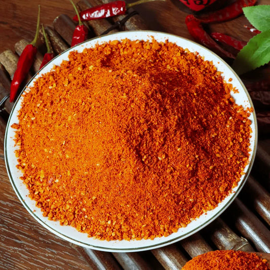 Guizhou chili noodles specialty, spicy spiced chili powder, spicy cabbage available, chili noodles slightly spicy dry dish dipping
