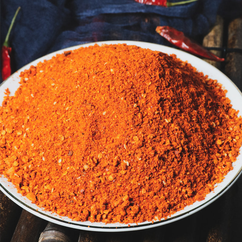 Guizhou chili noodles specialty, spicy spiced chili powder, spicy cabbage available, chili noodles slightly spicy dry dish dipping